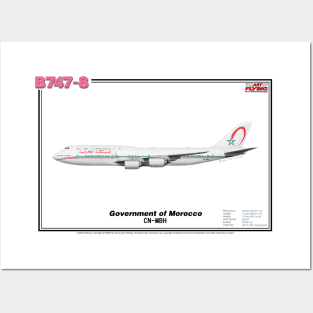 Boeing B747-8 - Government of Morocco (Art Print) Posters and Art